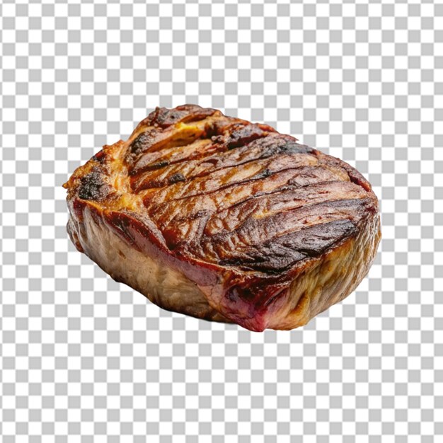 PSD steak sur un fond blanc