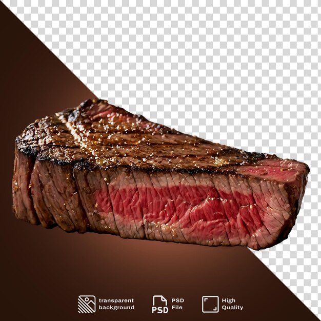 PSD un steak sur un fond transparent