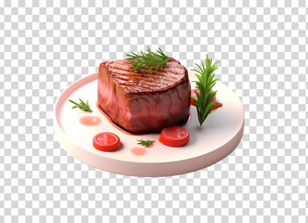 PSD steak sur isolé sur fond png transparent