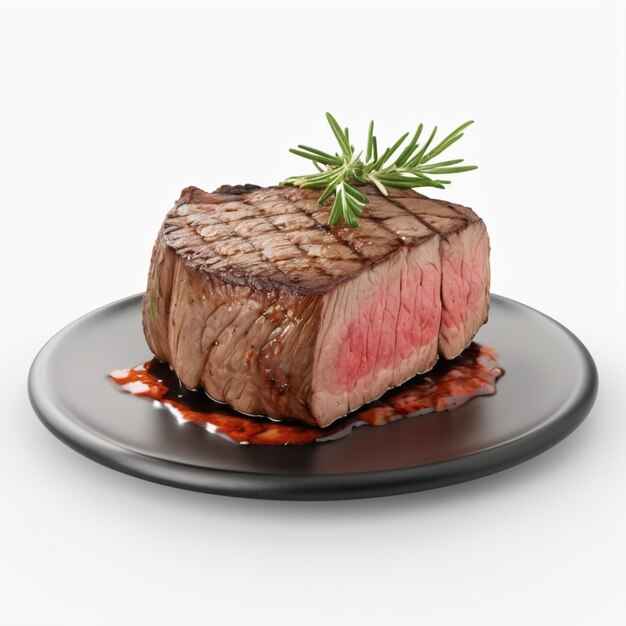 PSD steak-psd auf weißem hintergrund