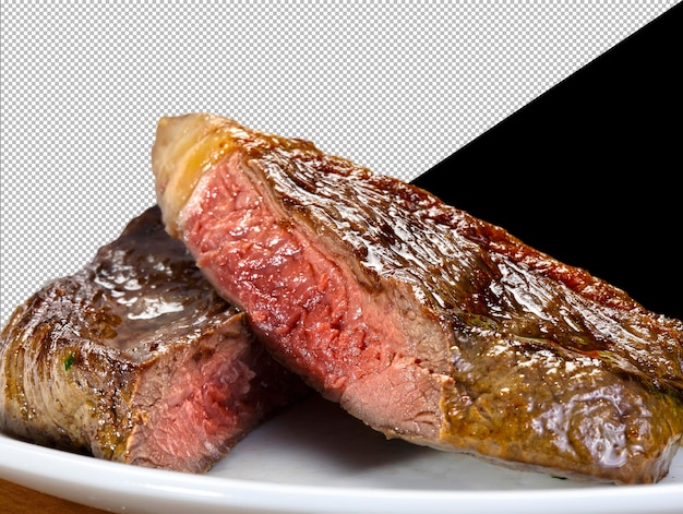 PSD steak-rotisserie im steakhouse, geschnittene picanha