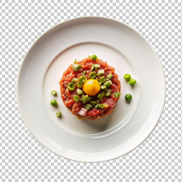 Steak tartare durchsichtiger hintergrund