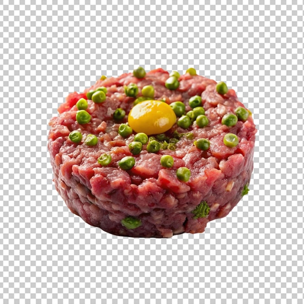 PSD le steak tartare à fond transparent