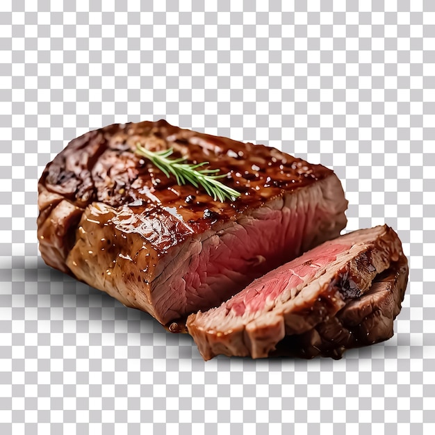 PSD steaks de bœuf grillés isolés sur un fond transparent