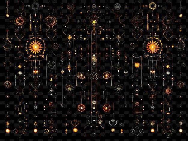 Steampunk-inspirierte trellises pixelkunst mit getrieben und zähnern f kreative textur y2k neon-item-designs