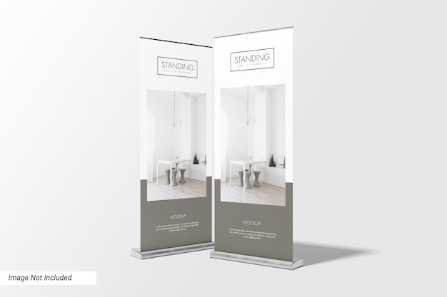 Stehendes roll up banner mockup