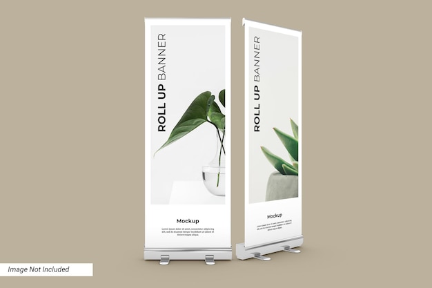 Stehendes roll up banner mockup