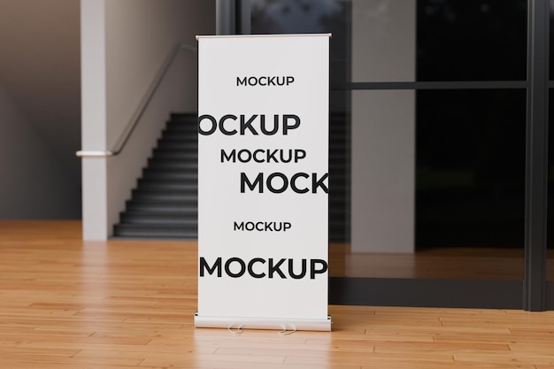 Stehendes Roll Up Banner Mockup