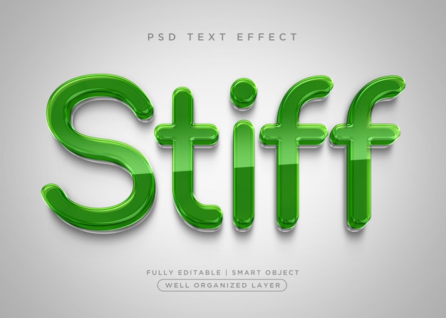 Steifer Texteffekt im 3D-Stil