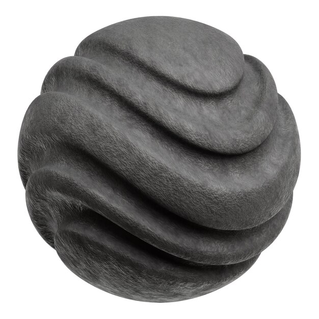 Stein abstrakte Form 3D-Symbol isoliert auf dem weißen Hintergrund