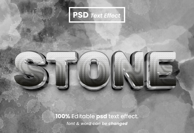PSD stein editierbarer 3d-texteffekt