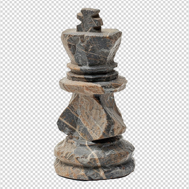 Stein-schach-bischof-figur mit durchsichtigem hintergrund