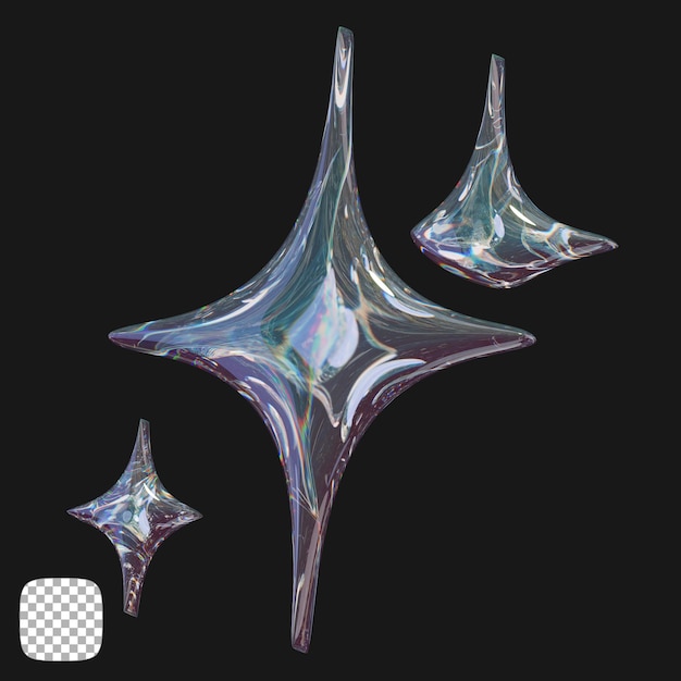 Stelle scintillanti iridescenti