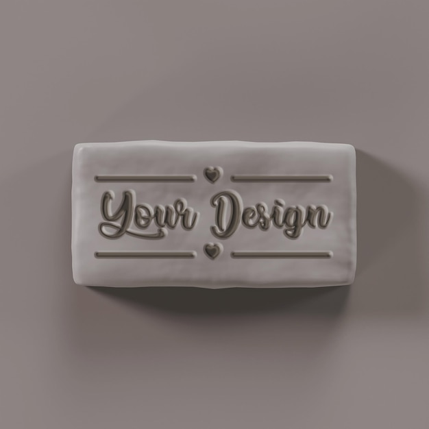 PSD stempel auf ton-mockup-logo psd