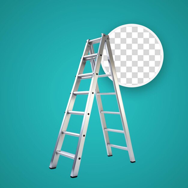 PSD stepladder isolated on transparent background