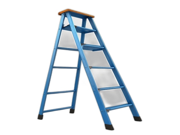 Stepladder psd en un fondo blanco