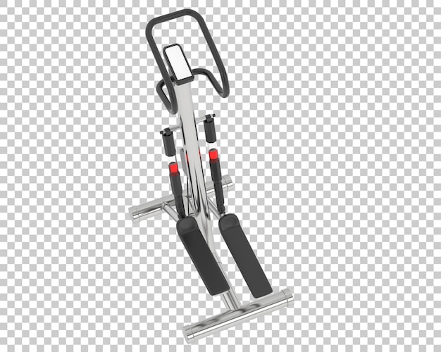 Stepper de gimnasio en ilustración de renderizado 3d de fondo transparente