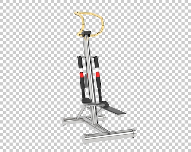 Stepper de gimnasio en ilustración de renderizado 3d de fondo transparente