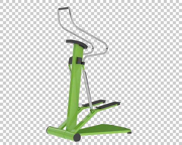 Stepper de gimnasio en ilustración de renderizado 3d de fondo transparente