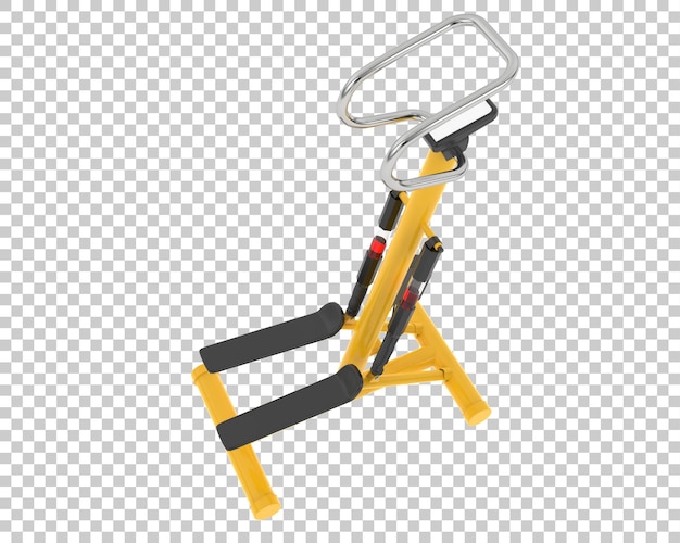 Stepper de gimnasio en ilustración de renderizado 3d de fondo transparente