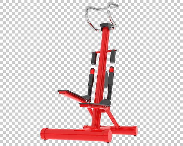 Stepper de gimnasio en ilustración de renderizado 3d de fondo transparente
