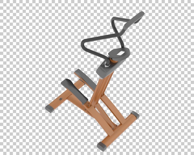 Stepper de gimnasio en ilustración de renderizado 3d de fondo transparente