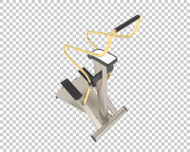 Stepper de gimnasio en ilustración de renderizado 3d de fondo transparente