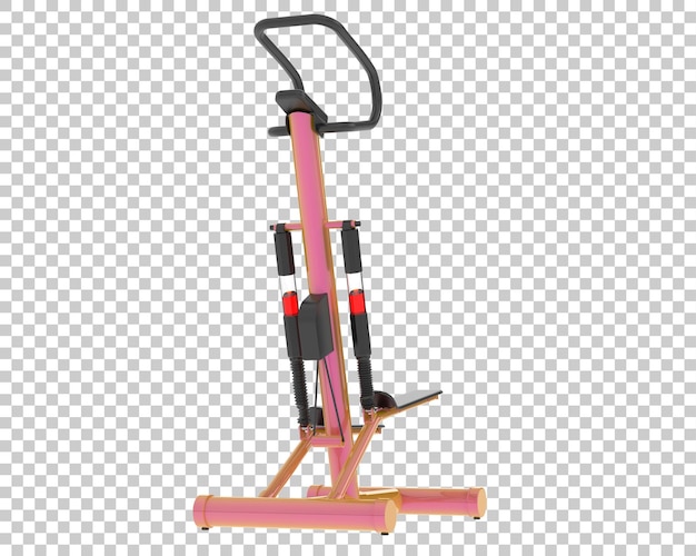 Stepper de gimnasio en ilustración de renderizado 3d de fondo transparente