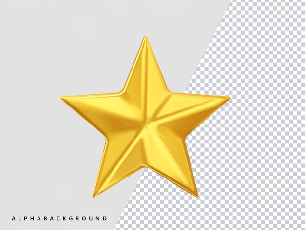 Sternbewertungssymbol 3d-Rendering-PSD-Element