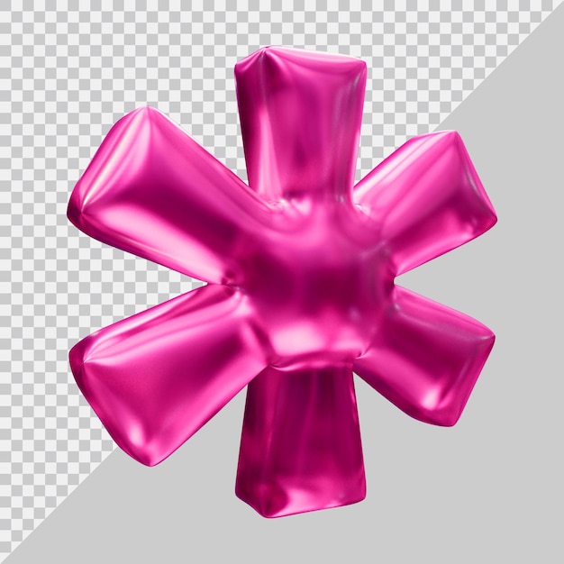 Sternchen-Symbol in 3D-Rendering