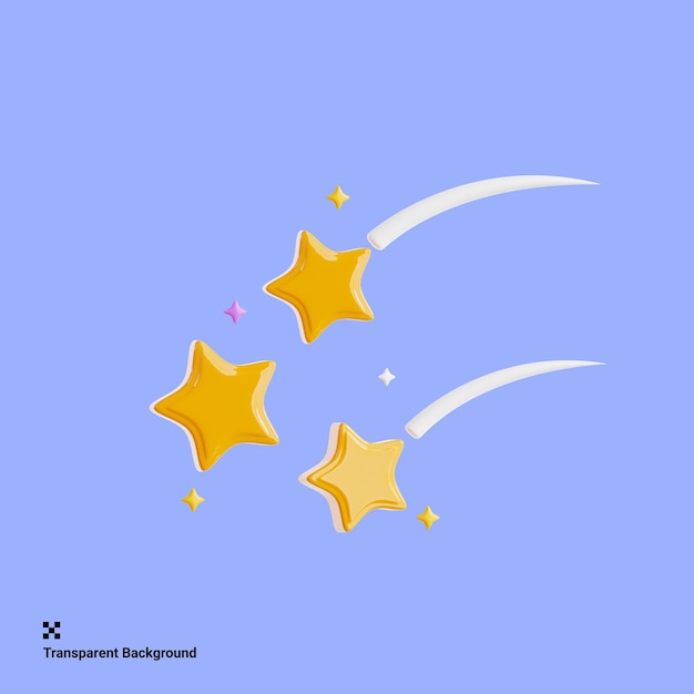 Sternentstehung im 3D-Icon-Stil