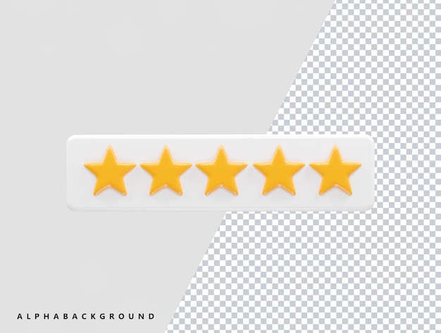 Sternsymbol 3D-Rendering-Illustrationselement