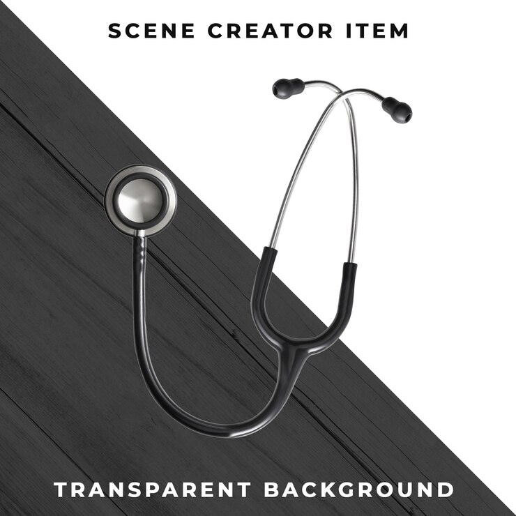 PSD stethoscope isolated with clipping path