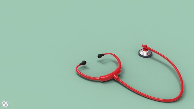 PSD stéthoscope médical illustration de rendu 3d pour le concept de soins de santé du médecin