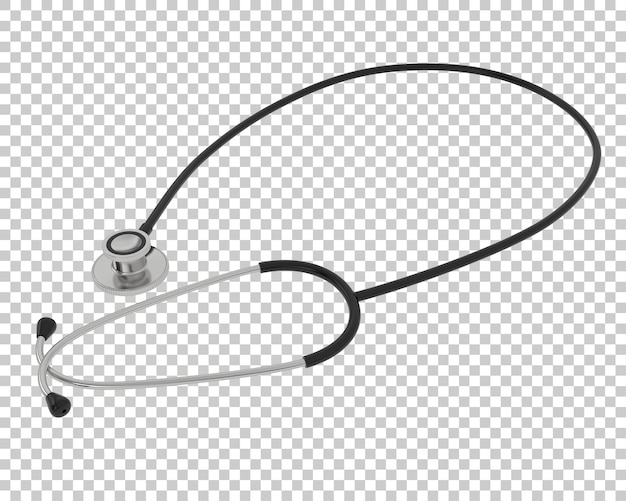 Stethoskop auf transparentem Hintergrund 3D-Darstellung