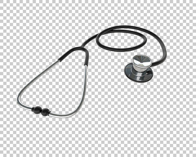 Stethoskop isoliert auf dem Hintergrund 3D-Rendering-Illustration