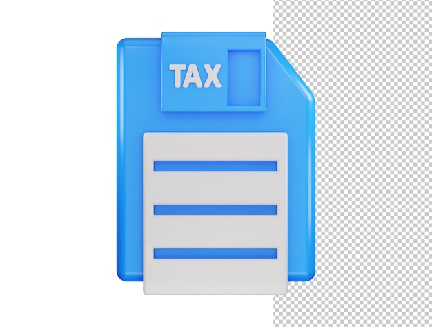 Steuerpapier symbol 3d-rendering-vektor-illustration