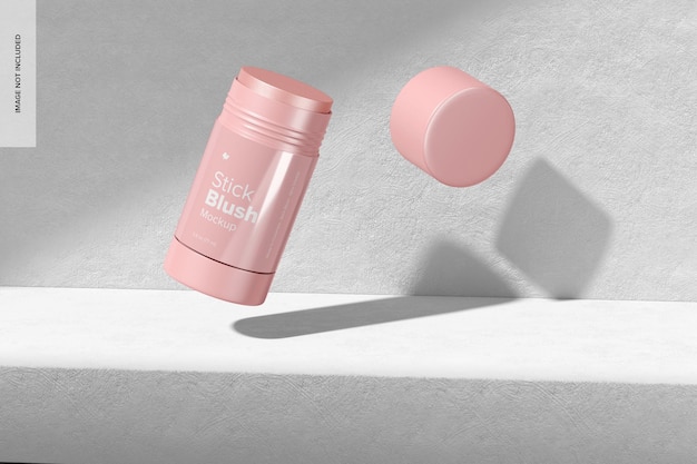 Stick blush mockup, flutuante