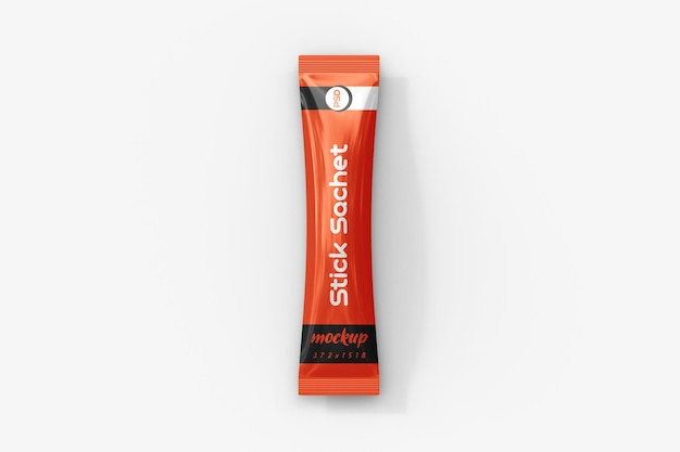 PSD stick sachet mockup