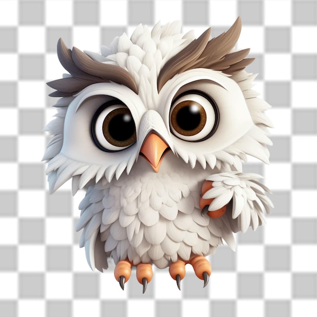 Sticker de hibou 3d clipart sublimation png