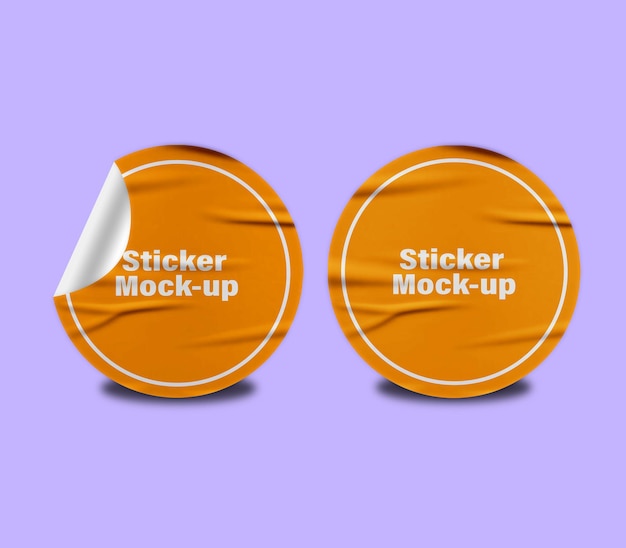 Sticker-Mockup-Design-PSD-Vorlage