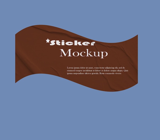 Sticker PDS quadrato per il Mockup