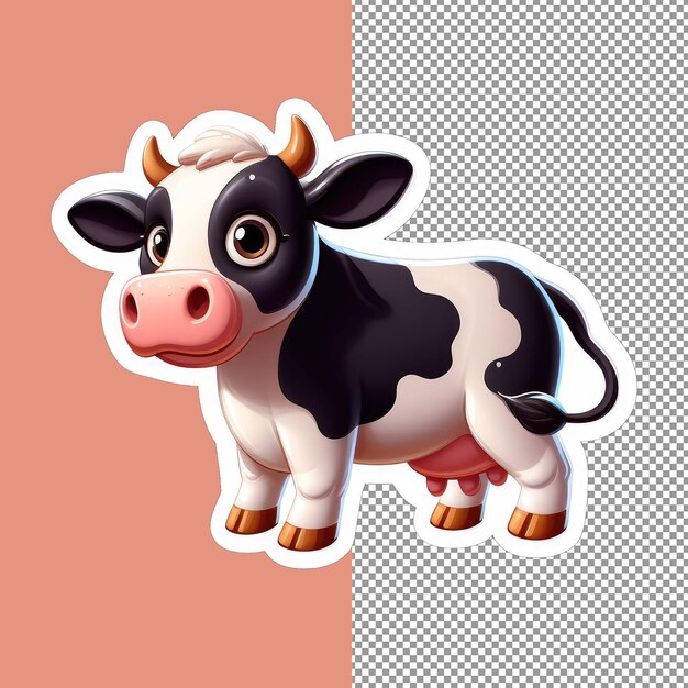 PSD sticker png de pastoreio de vacas lindas