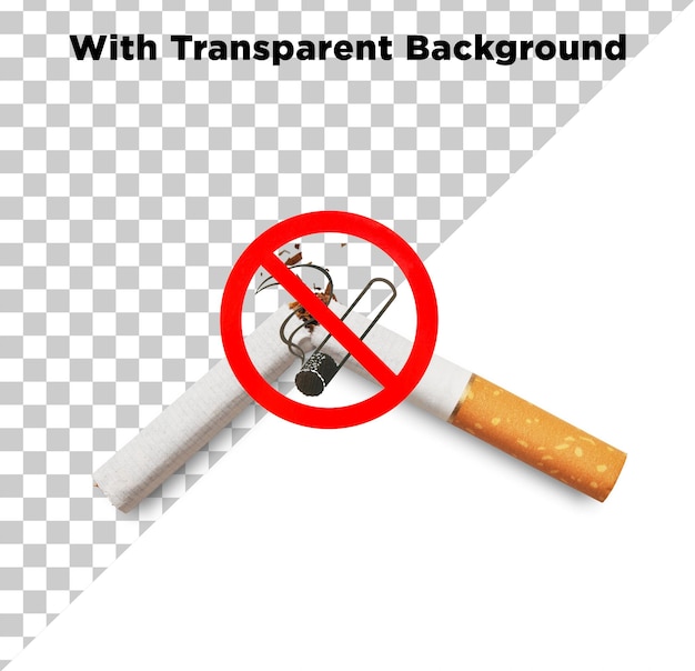Sticker de señal de prohibición de fumar para restaurantes en el lugar de trabajo de la oficina Foto PNG PSD Fondo transparente