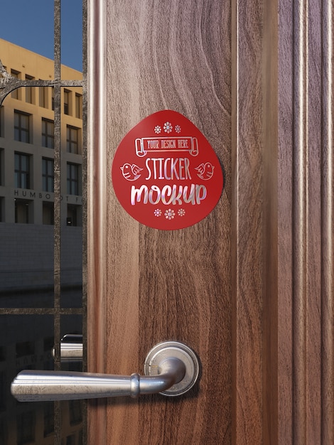 PSD stickers arrangement mockup