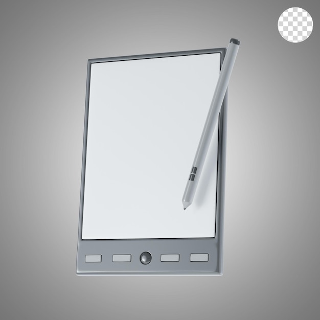 Stift-Tablet 3D-Symbol-Abbildung