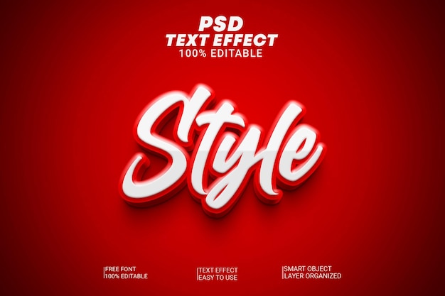 Stil 3D-bearbeitbarer PSD-Texteffektstil