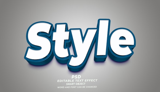Stil 3D-bearbeitbarer Texteffekt Photoshop PSD-Stil