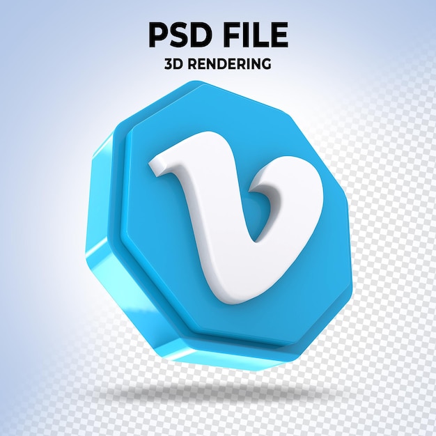 Stile 3D logo Vimeo