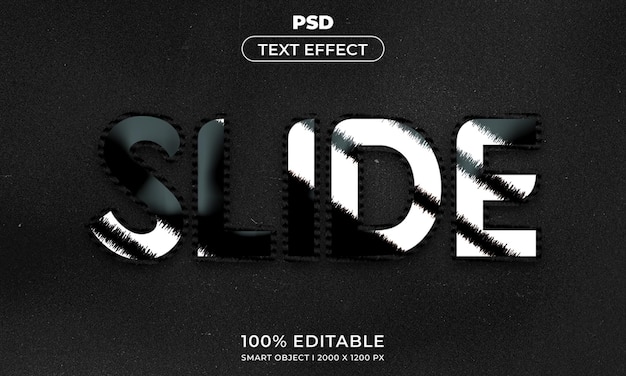 Stile di effetto di testo 3D modificabile con sfondo